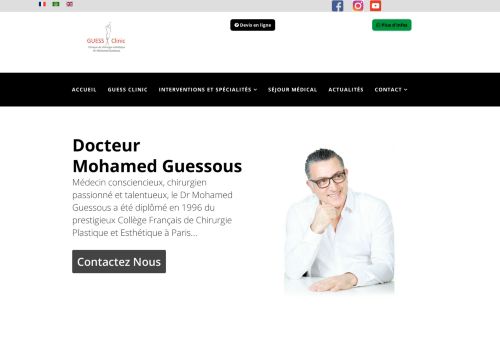 لقطة شاشة لموقع Clinique de chirurgie esthétique et bien être au Maroc
بتاريخ 02/06/2021
بواسطة دليل مواقع الدليل السهل