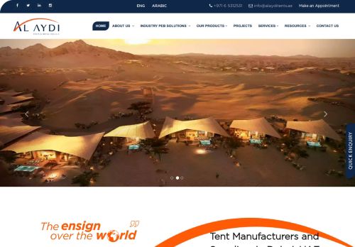 لقطة شاشة لموقع Al Aydi Tents UAE
بتاريخ 05/11/2021
بواسطة دليل مواقع الدليل السهل