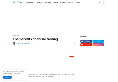 لقطة شاشة لموقع Determine the Benefits of Online Trading in Excellent Detail
بتاريخ 03/12/2021
بواسطة دليل مواقع الدليل السهل