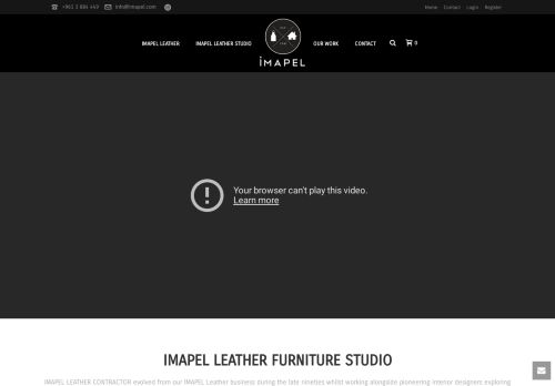 لقطة شاشة لموقع Imapel Leather Furniture Studio
بتاريخ 21/01/2022
بواسطة دليل مواقع الدليل السهل