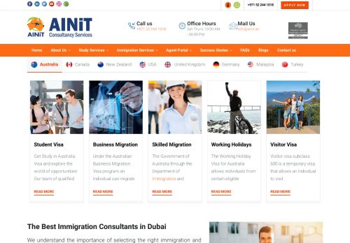 لقطة شاشة لموقع AINiT - immigration Consultants - Education Consultant in Dubai
بتاريخ 17/12/2020
بواسطة دليل مواقع الدليل السهل
