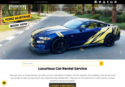 لقطة شاشة لموقع Faster Rent a Car Dubai | Cheap, Luxury, Exotic, & Sports Cars | Luxury Car Rental Service
بتاريخ 10/02/2021
بواسطة دليل مواقع الدليل السهل