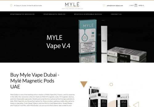 لقطة شاشة لموقع Myle Vape Dubai
بتاريخ 04/03/2021
بواسطة دليل مواقع الدليل السهل
